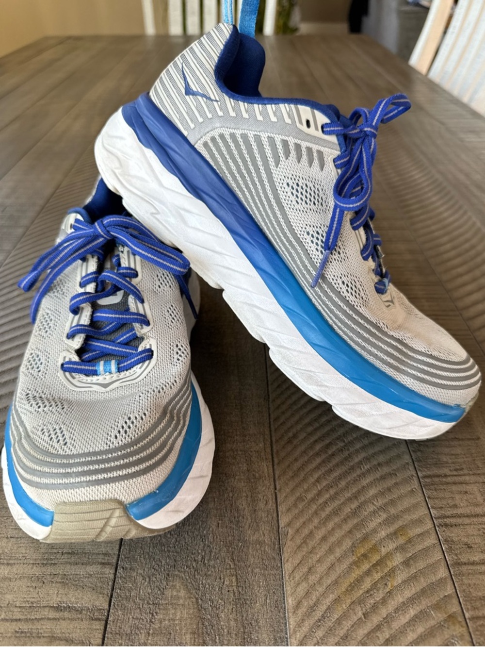 Hoka One One Bondi 6 Vapor Blue/Frost Grey Running Shoes Men’s Size 7 - Picture 5 of 14